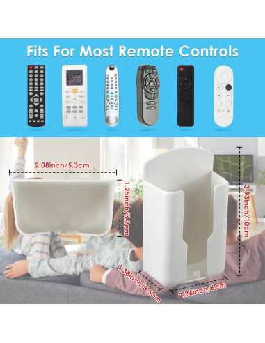 Soporte de Pared para Control Remoto 2 Pack Saillong Blanco