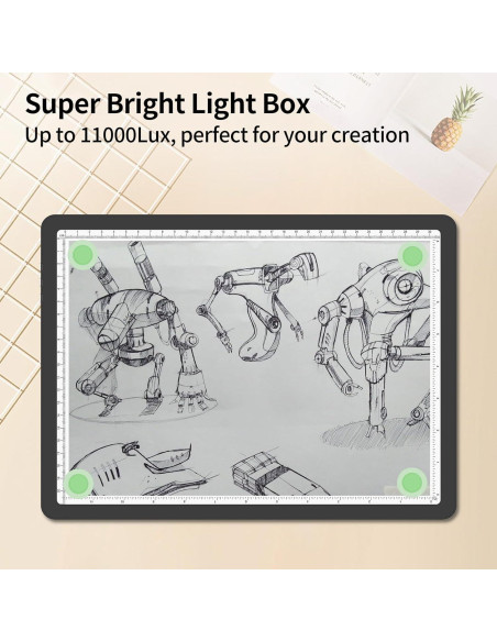 Mesa de Luz A4 TOHETO LED Magnética 3 Modos 6 Brillos