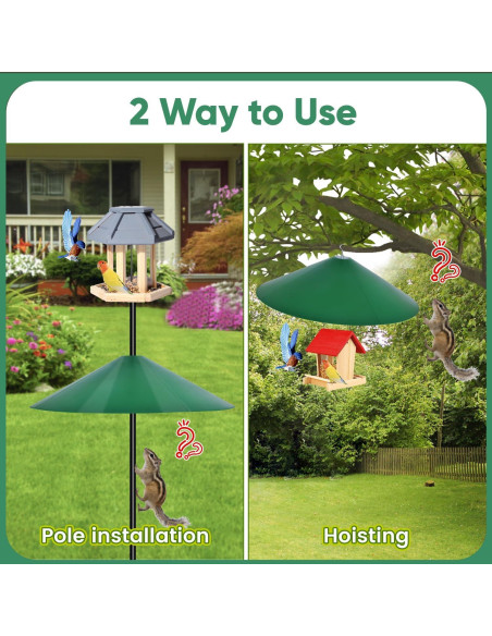 Baffle para Ardillas KITVONA 61 cm Verde - A prueba de aves