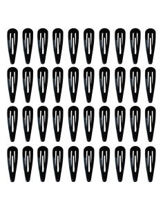 Paquete de 40 pinzas para el cabello PIDOUDOU negras 4.7cm