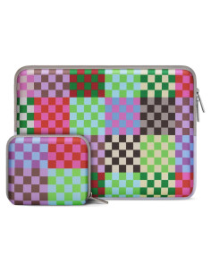 Funda para Laptop MOSISO 13-14" Neopreno Cuadrícula Colorida