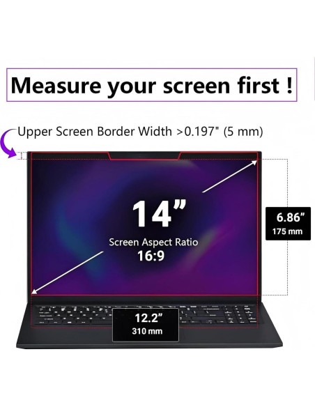 Filtro de Privacidad Magnético 14" JiSiTeCai Anti-reflejo Filtro de Privacidad Magnético 14" JiSiTeCai Anti-reflejo