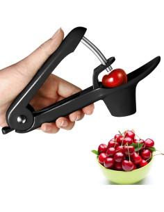 Deshuesador de Cereza YISSCEN con Taza de Silicona Negro 2