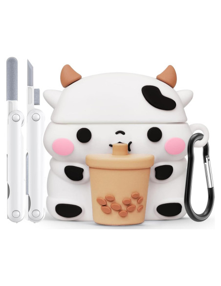 Funda Silicona Kawaii Vaca para AirPods 4 Gen 2024 Skyconser Funda Silicona Kawaii Vaca para AirPods 4 Gen 2024 Skyconser