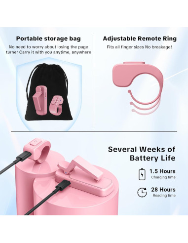 Control Remoto Turner de Página Oresoc FYQ-K1 Rosa para Kindle