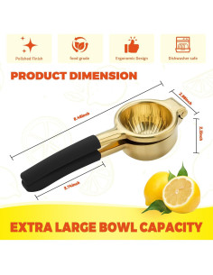 Exprimidor de Limón Manual SHIKORI Acero Inoxidable 304 2