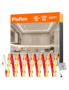 Tira LED COB 5m Fluflux Luz Blanca Neutra 3500K 24V CRI 95