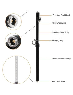 Medidor de Presión de Neumáticos Doble Cabeza MHKLCD 30cm 2