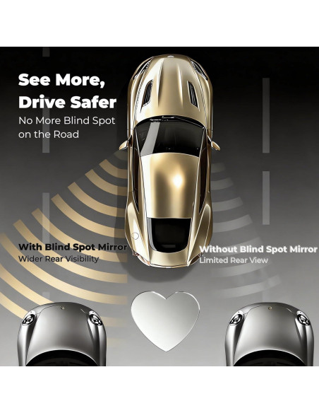 Espejos de Punto Ciego MARLBSTON 2" Cromados HD - Paquete de 2