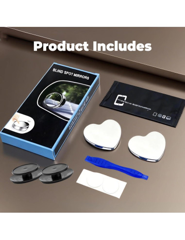 Espejos de Punto Ciego MARLBSTON 2" Cromados HD - Paquete de 2