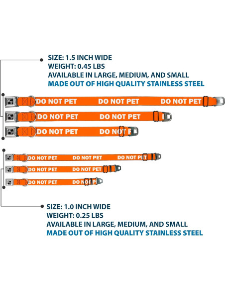 Collar de Perro Buckle-Down Naranja 20-31" (50.8-78.74 cm)