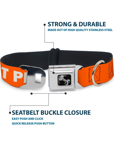 Collar de Perro Buckle-Down Naranja 20-31" (50.8-78.74 cm)