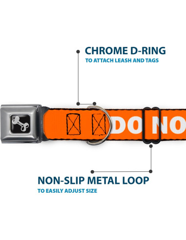 Collar de Perro Buckle-Down Naranja 20-31" (50.8-78.74 cm)