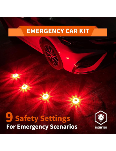 Flares LED de Emergencia Markstor 8 Piezas 15 LEDs Ámbar