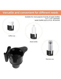 Expansor de Soporte para Tazas de Coche Elecphbo CHOLDER01BK 2 en 1 2
