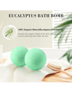 Bolas de Baño KASTU Eucalipto 2 x 100g Hidratantes 2