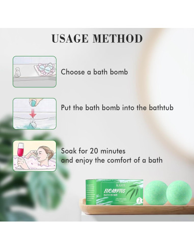 Bolas de Baño KASTU Eucalipto 2 x 100g Hidratantes