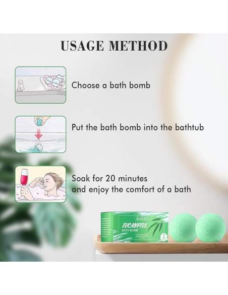 Bolas de Baño KASTU Eucalipto 2 x 100g Hidratantes