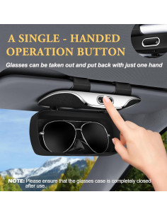 Soporte de Gafas de Sol Pakanana para Visera de Coche Negro 2