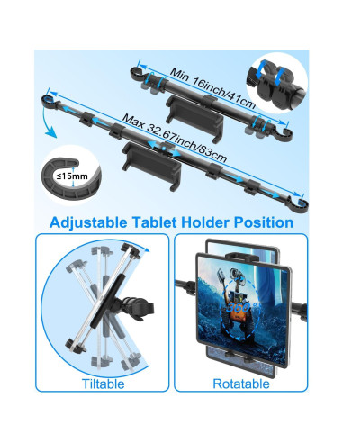 Soporte para iPad y Tabletas Kolasels TS002, Ajustable 360