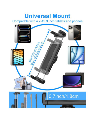 Soporte para iPad y Tabletas Kolasels TS002, Ajustable 360