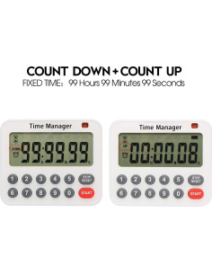 Temporizador de Cocina Digital AIMILAR - Alarma Fuerte, 99h 2