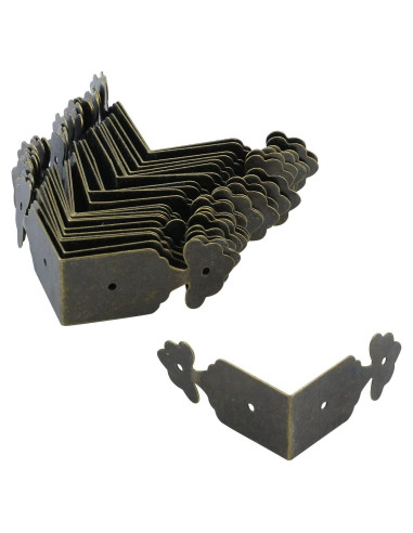 Protectores de Esquinas L Antrader Metal Tono Bronce 24 Piezas