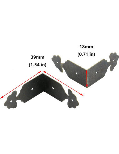 Protectores de Esquinas L Antrader Metal Tono Bronce 24 Piezas