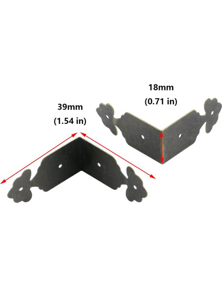 Protectores de Esquinas L Antrader Metal Tono Bronce 24 Piezas