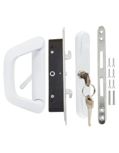 Juego de Manija para Puerta Corrediza Augenweide Blanco 12.54 cm