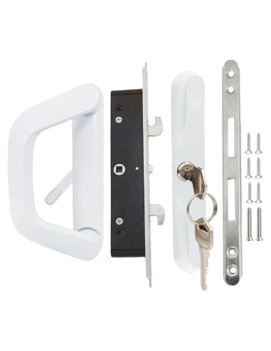 Juego de Manija para Puerta Corrediza Augenweide Blanco 12.54 cm