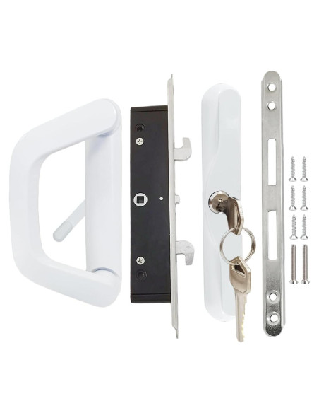 Juego de Manija para Puerta Corrediza Augenweide Blanco 12.54 cm