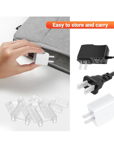 10 Cubiertas de Enchufe de Seguridad RHUISHU 2 Pines Estándar