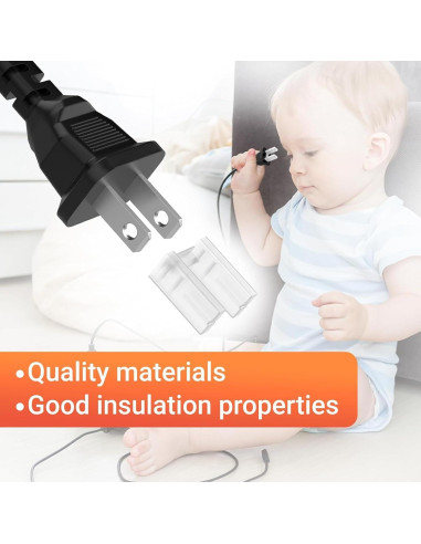 10 Cubiertas de Enchufe de Seguridad RHUISHU 2 Pines Estándar