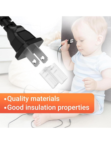 10 Cubiertas de Enchufe de Seguridad RHUISHU 2 Pines Estándar