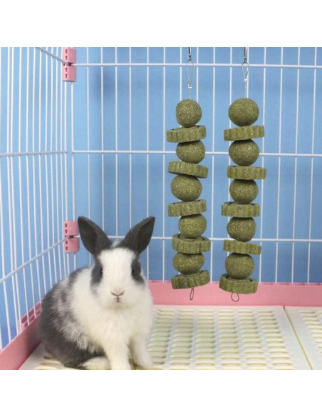 Juguetes de Masticar para Conejos Kathson - 3 Piezas de Hierba Timothy