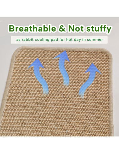 Alfombrilla de Rascado para Conejos KEYIDE 40x30cm Yute Natural
