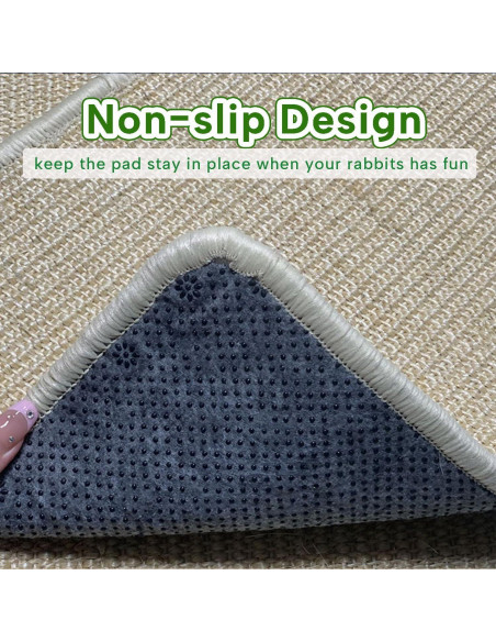 Alfombrilla de Rascado para Conejos KEYIDE 40x30cm Yute Natural