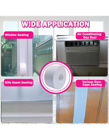 Cinta de Sellado para Ventanas WENSSKKU 5cm x 19.81m Blanca Cinta de Sellado para Ventanas WENSSKKU 5cm x 19.81m Blanca