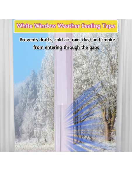 Cinta de Sellado para Ventanas WENSSKKU 5cm x 19.81m Blanca Cinta de Sellado para Ventanas WENSSKKU 5cm x 19.81m Blanca