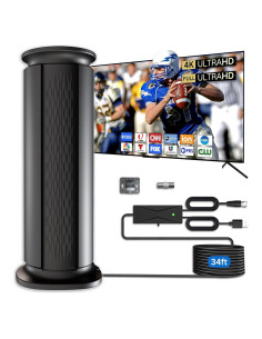 Antena de TV Digital Amplificada Thridccfoo 2200+ Millas 4K