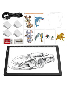 Caja de Luz LED A4 KOBAIBAN con Clips y Brillo Ajustable