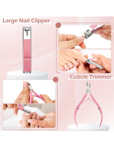 Juego de Manicura 5 Piezas Feiworui con Estuche Portátil 2