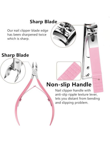 Juego de Manicura 5 Piezas Feiworui con Estuche Portátil