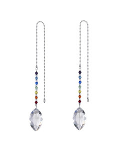 Cadenas de Tirar para Ventilador de Techo H&D 42.7 cm Cristal