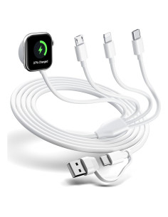 Cable de Carga Múltiple 4 en 2 HanCenDa 1.83m para iPhone y iWatch