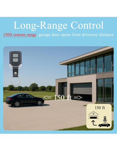 Control Remoto de Garaje Liftmaster 893MAX 891LM 2 Piezas