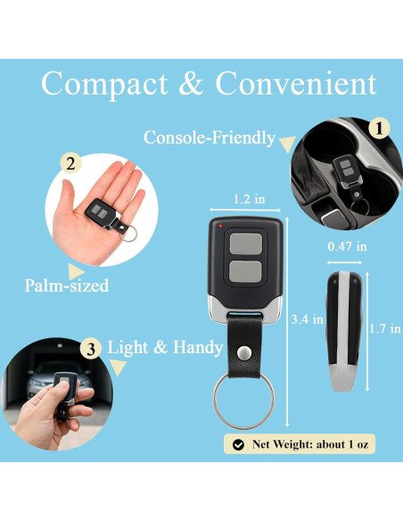 Control Remoto de Garaje Liftmaster 893MAX 891LM 2 Piezas