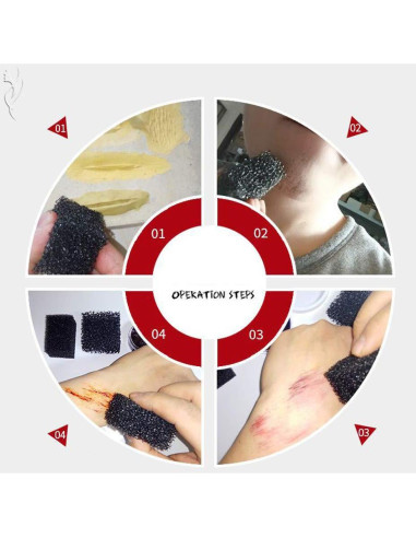 Esponja de Maquillaje Halloween MEICOLY 3pcs Efectos Especiales