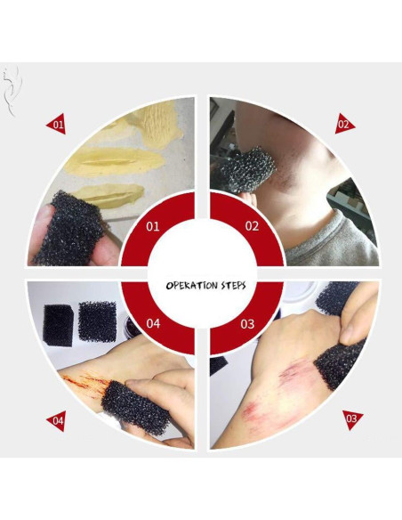 Esponja de Maquillaje Halloween MEICOLY 3pcs Efectos Especiales